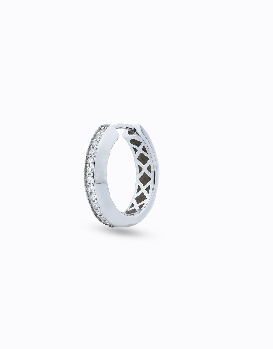 Circle Diamond Hoops