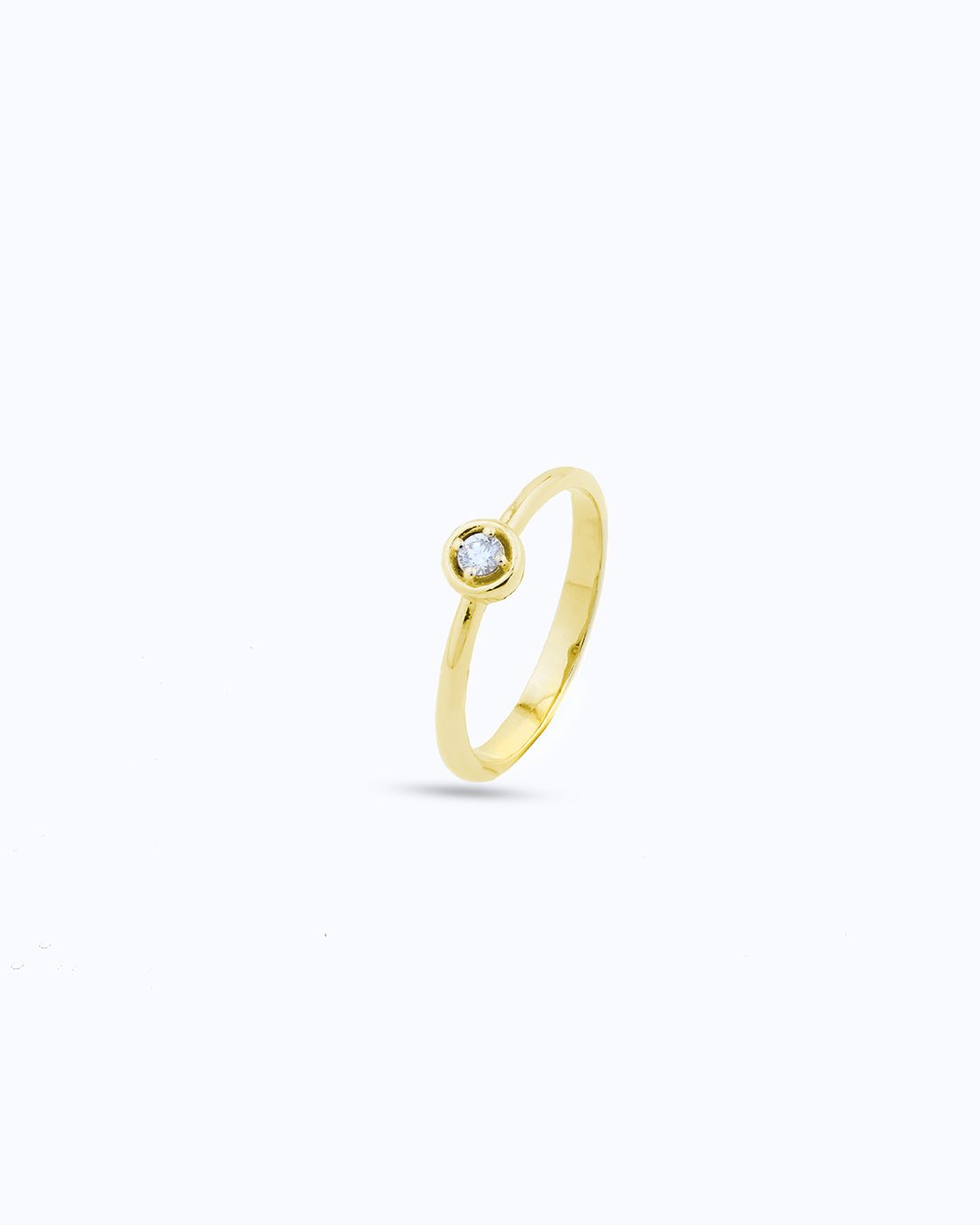 Bezel Diamond Ring - Aurel Gold