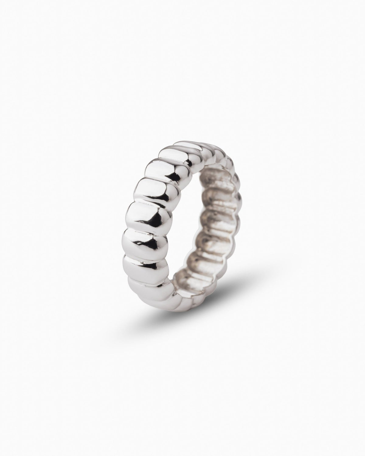 Charlotte Ring White - Thin - Aurel Gold