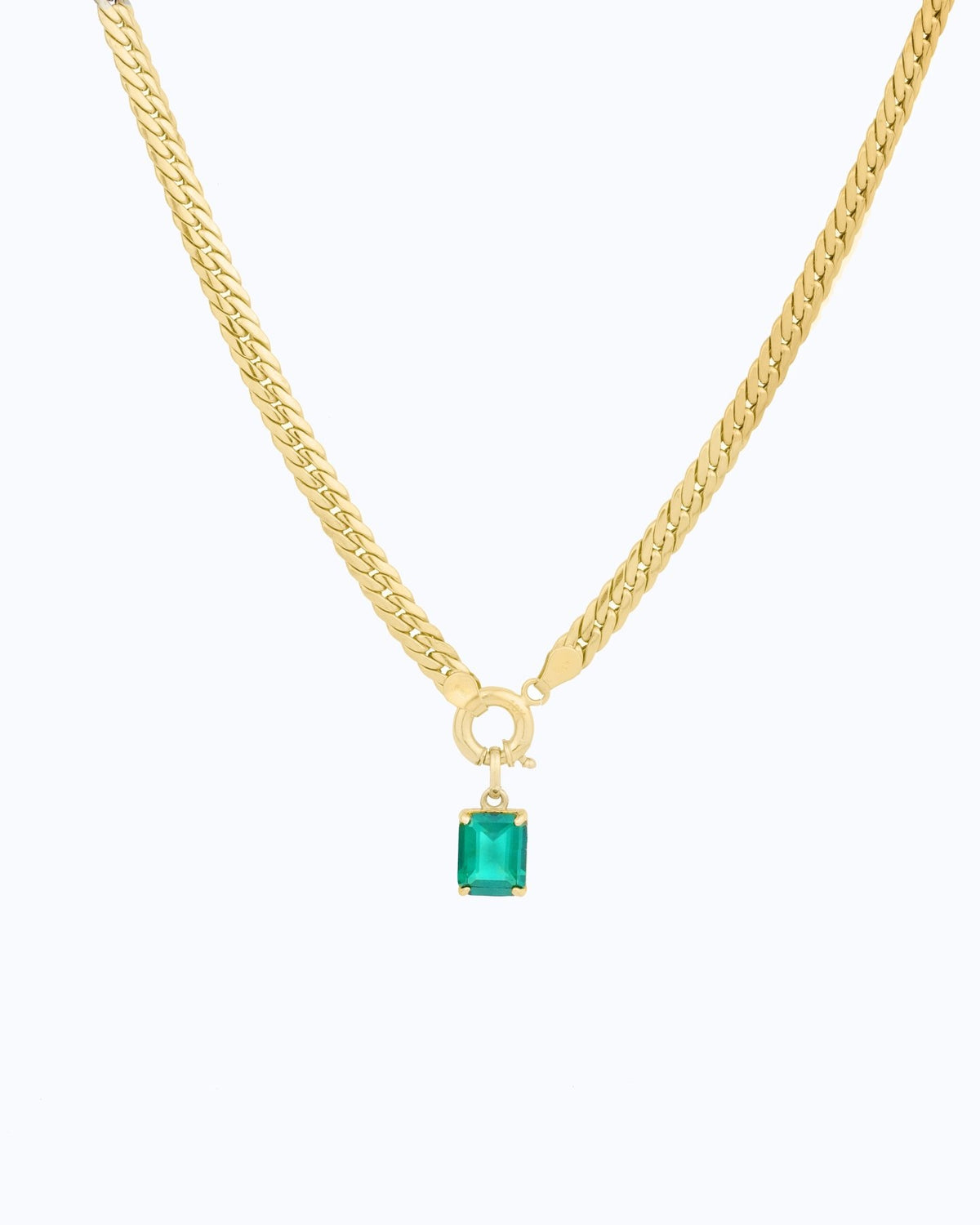 Charm Curb Necklace - Aurel Gold