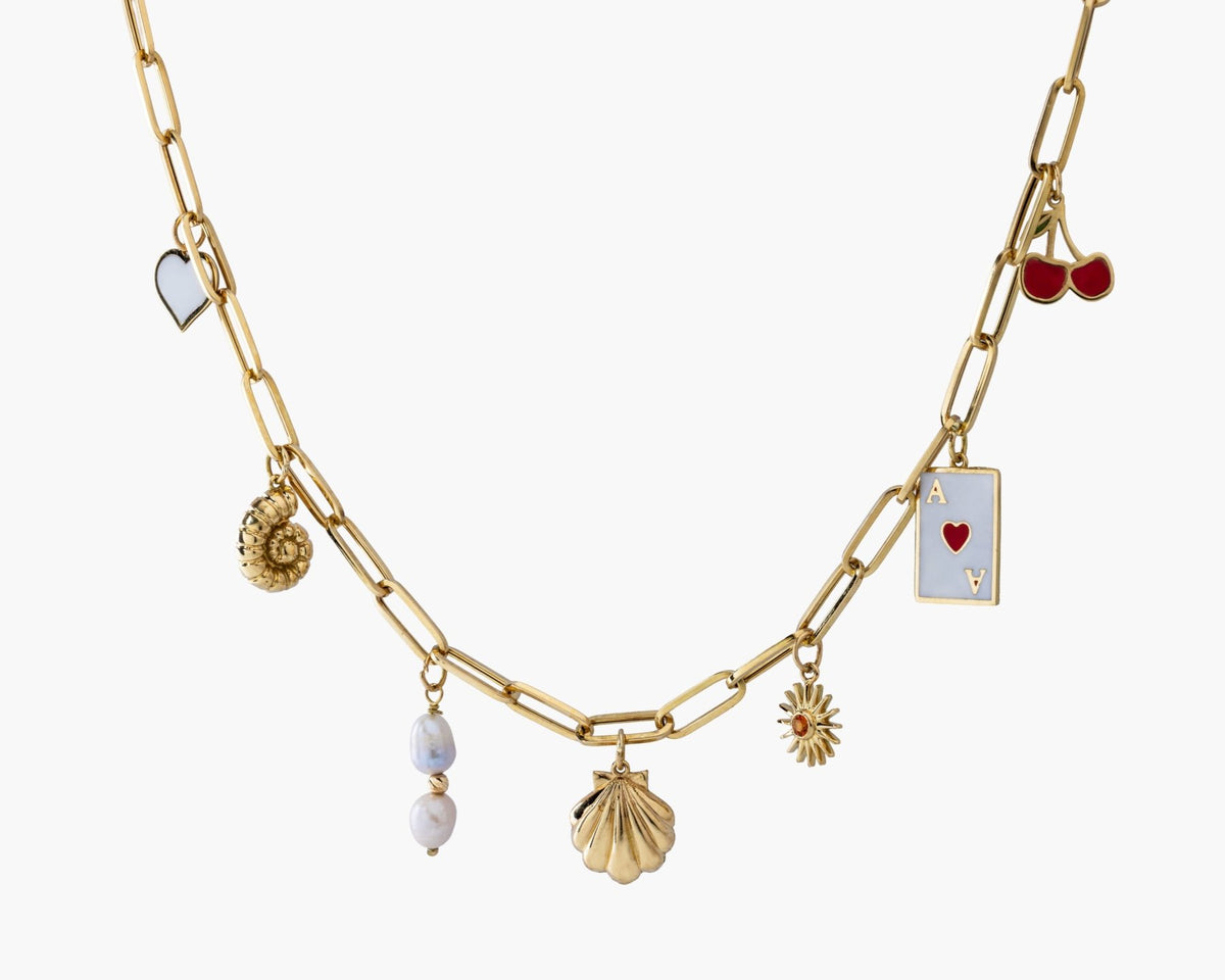 Charms Link Necklace - Aurel Gold