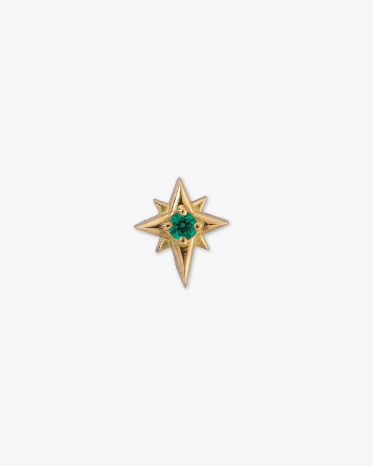 Compass Star Stone Stud - Aurel Gold