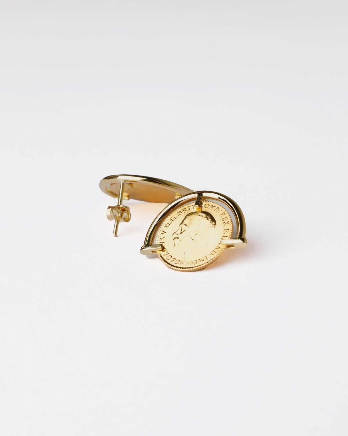 Crowned Lira Earrings - Aurel Gold