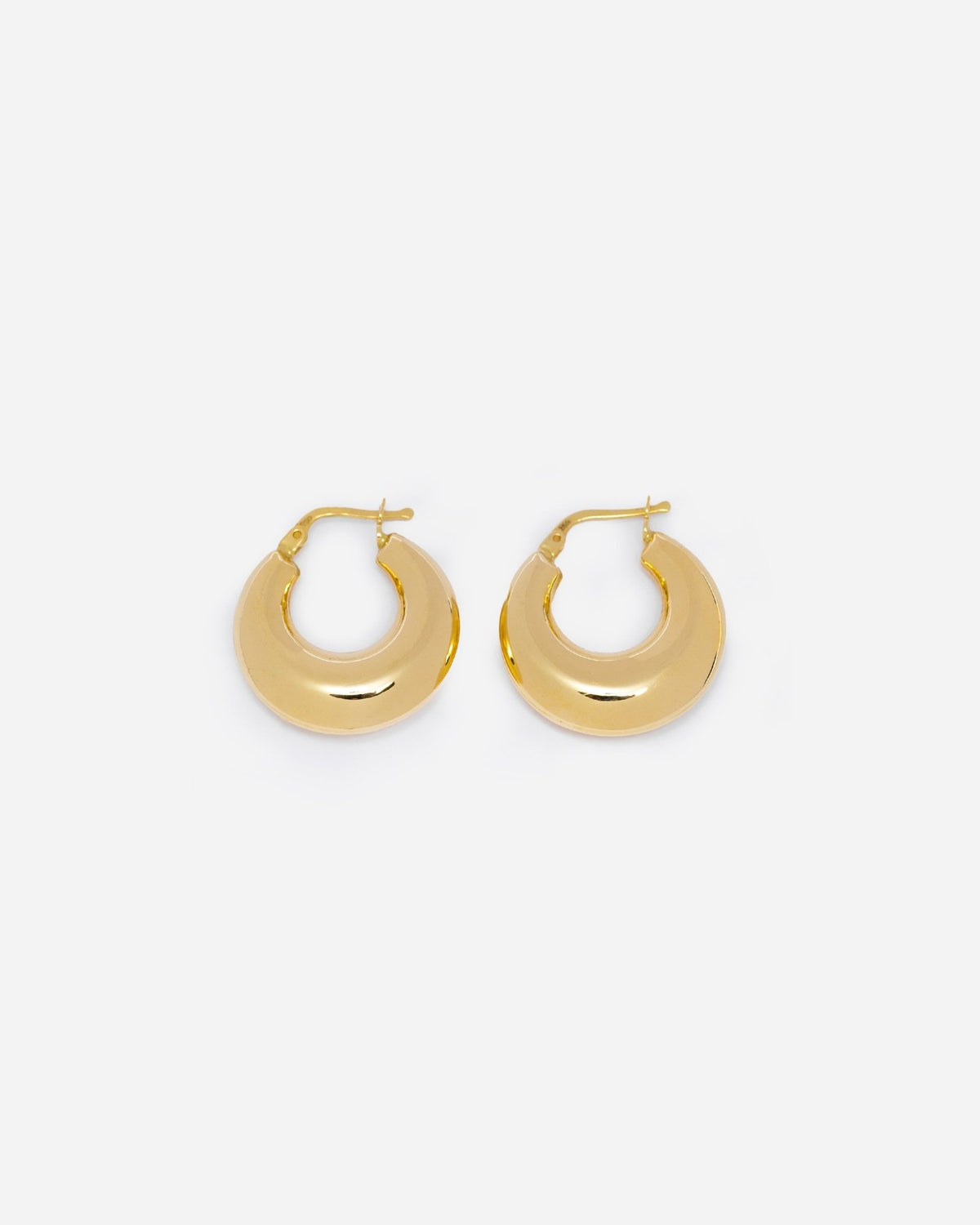 Curved Loop Earrings - Aurel Gold