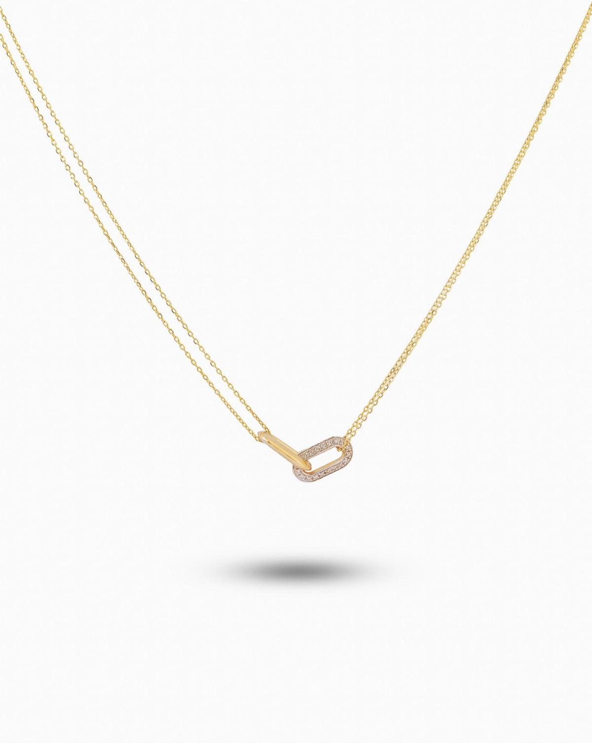 Diamond Duality Necklace - Aurel Gold