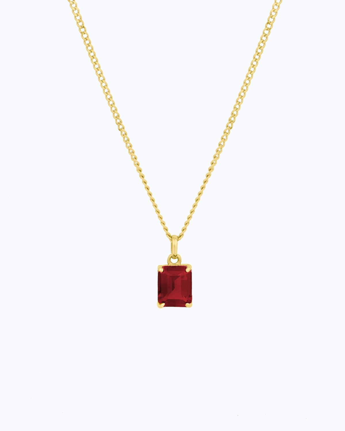 Emerald Cut Necklace - Aurel Gold