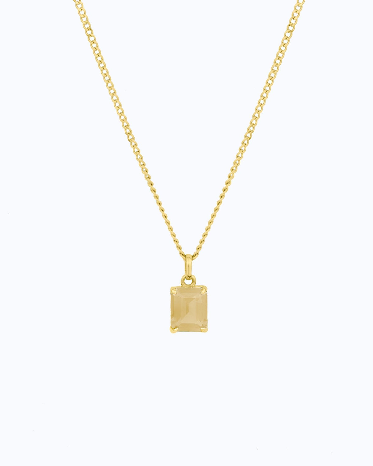 Emerald Cut Necklace - Aurel Gold