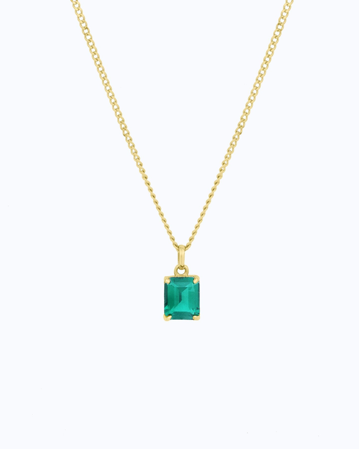 Emerald Cut Necklace - Aurel Gold