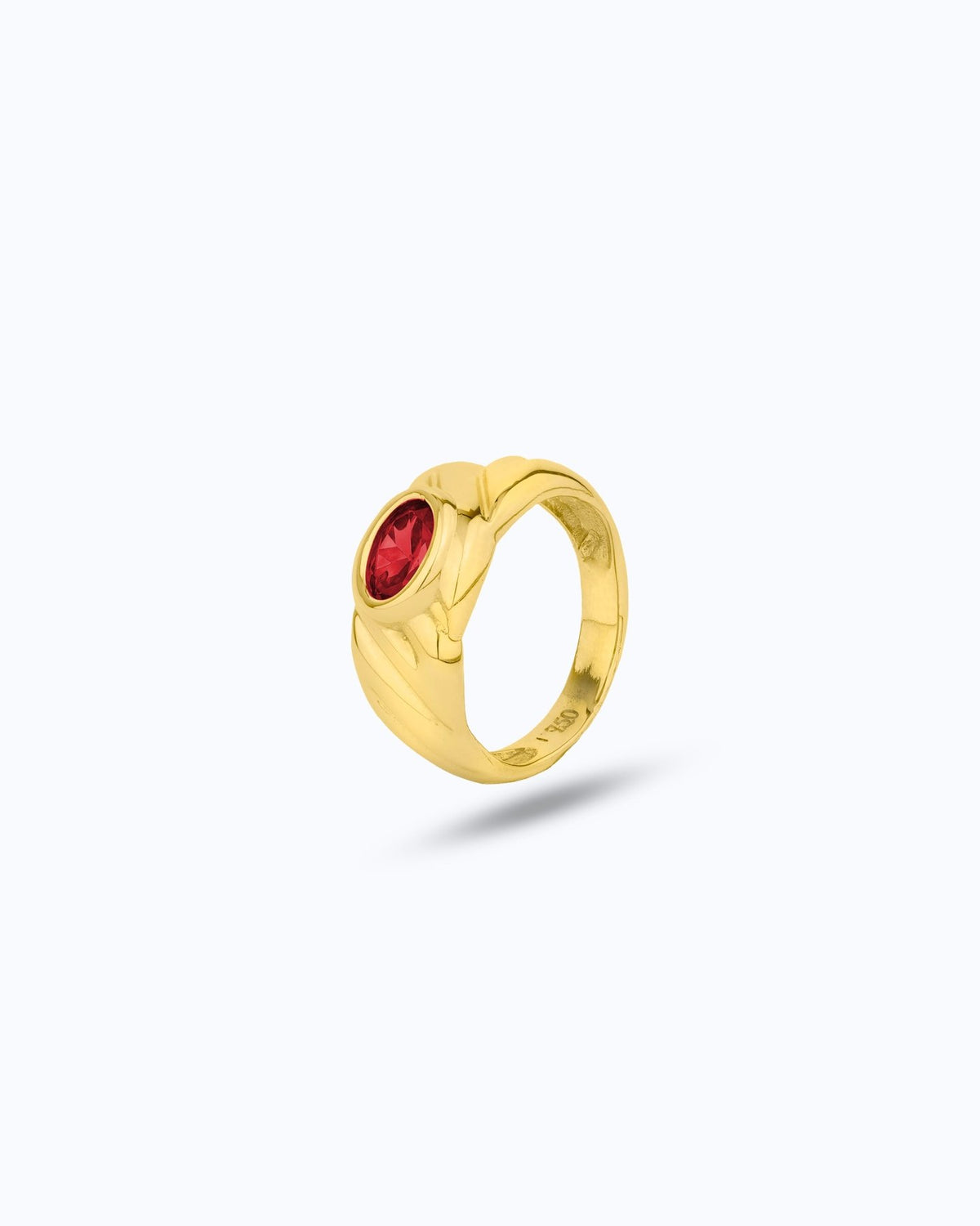 Eternal Oval Ring - Garnet - Aurel Gold