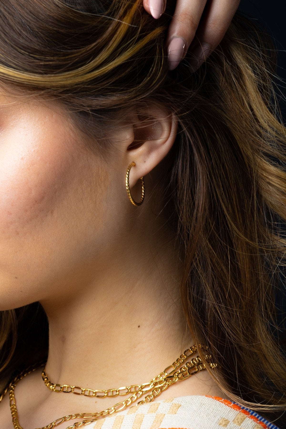 Helix Loop Earrings - Aurel Gold