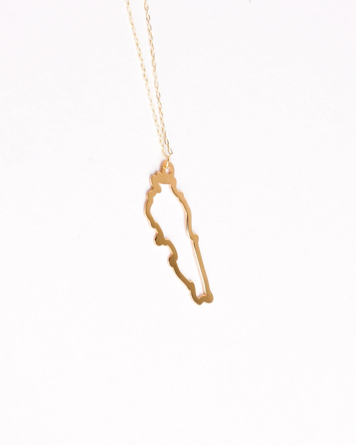 Lebanon Map Necklace - Aurel Gold