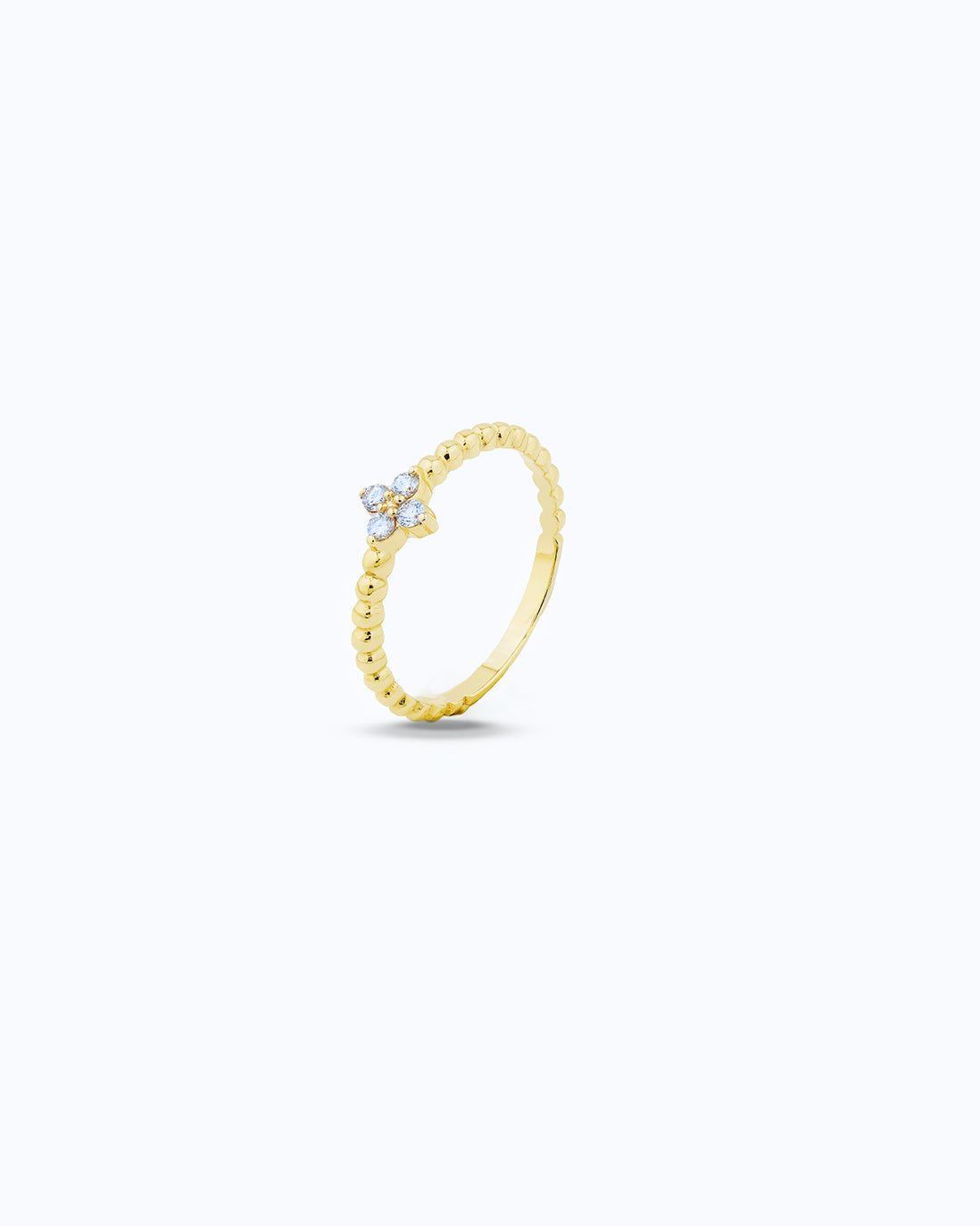 Lotus Bubble Diamond Ring - Aurel Gold