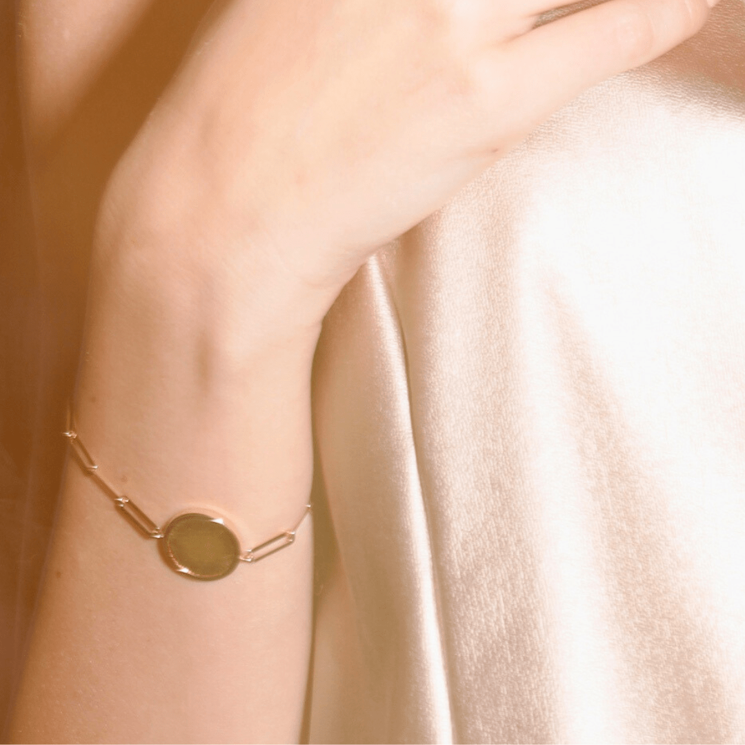 Paperclip Lira Bracelet - Aurel Gold