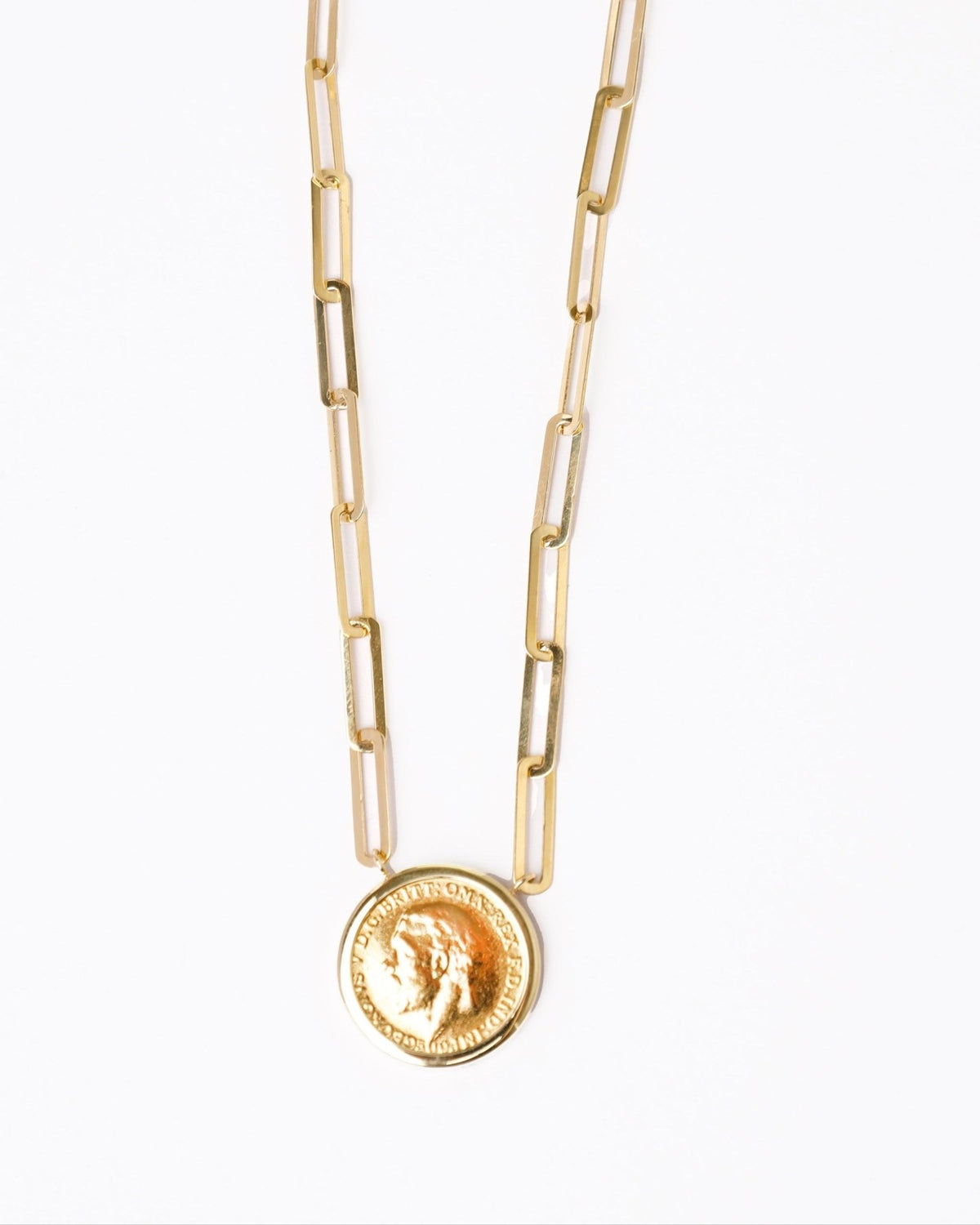 Paperclip Lira Necklace - Aurel Gold