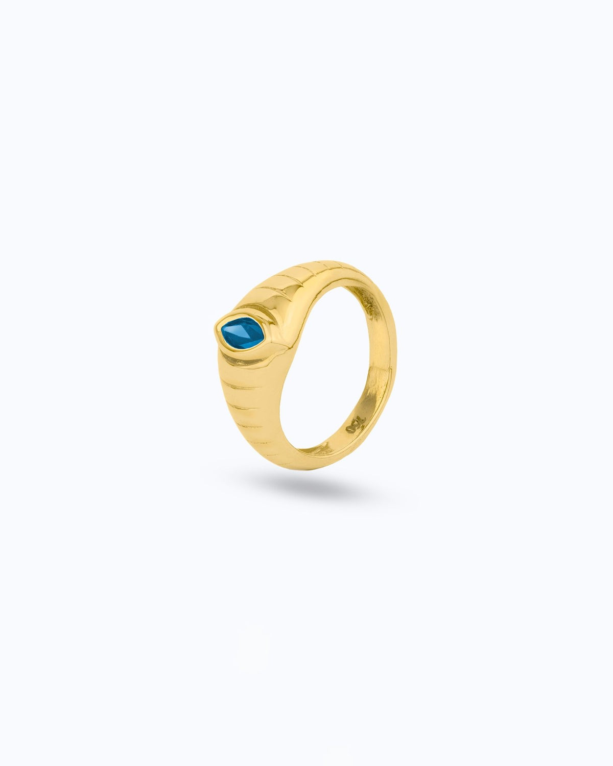 Radiant Marquise Ring - Blue Topaz - Aurel Gold