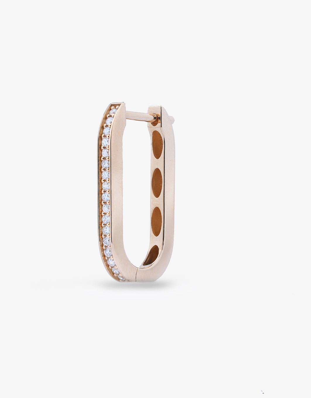 Rectangle Diamond Hoops - Aurel Gold