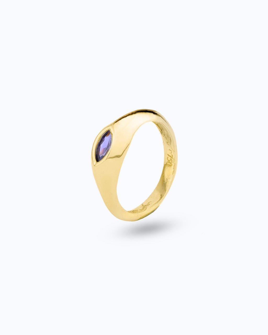 Sleek Marquise Ring - Amethyst - Aurel Gold