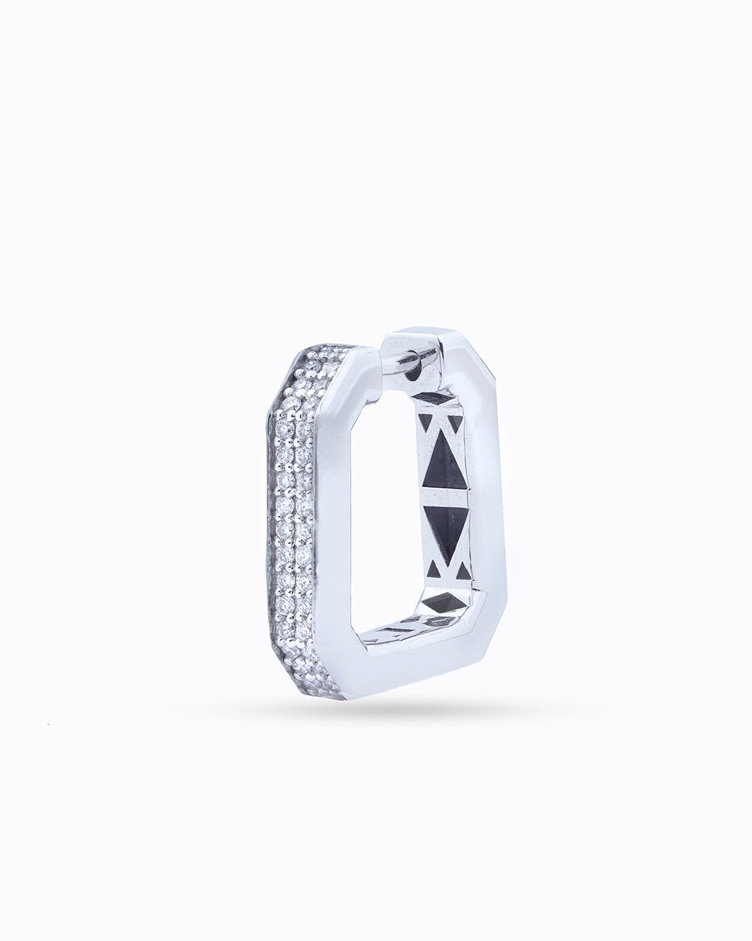 Square Diamond Hoops - Aurel Gold