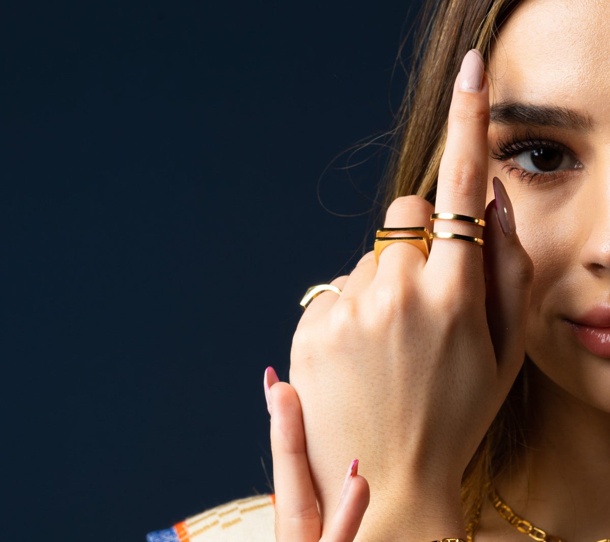 Twin Orbit Ring - Aurel Gold