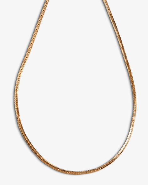 Curb Snake Necklace - Thin - Aurel Gold
