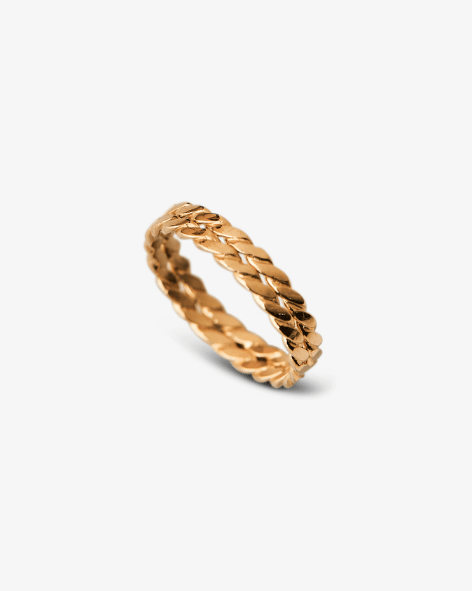 Curb Snake Ring - Aurel Gold