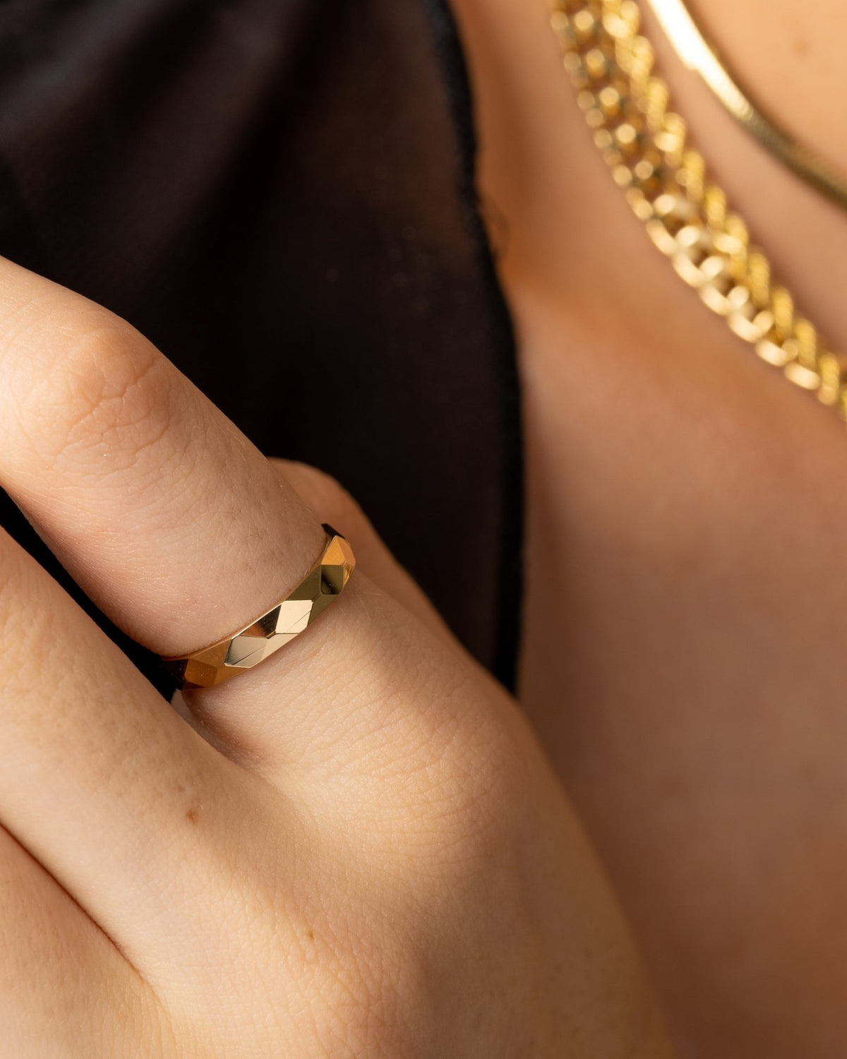Hexagon Ring - Aurel Gold