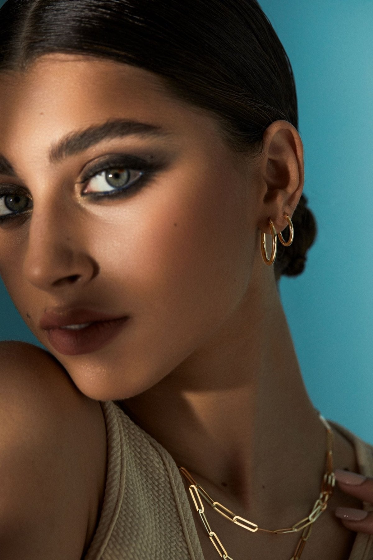 Tube Hoops - Small - Aurel Gold