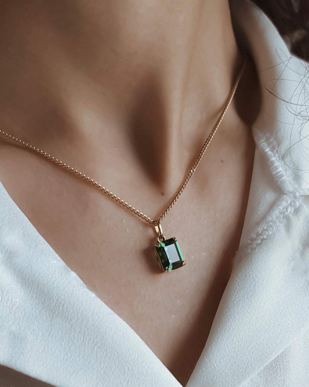 Emerald Cut Necklace