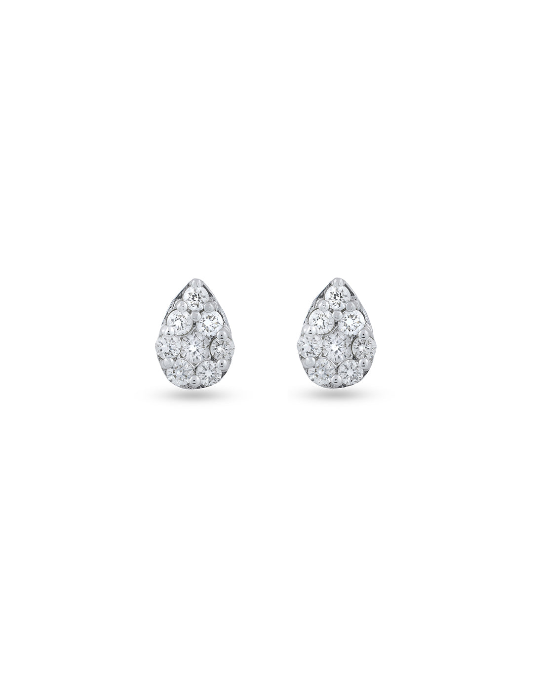 Large Pear Shape Illusion Diamond Earrings