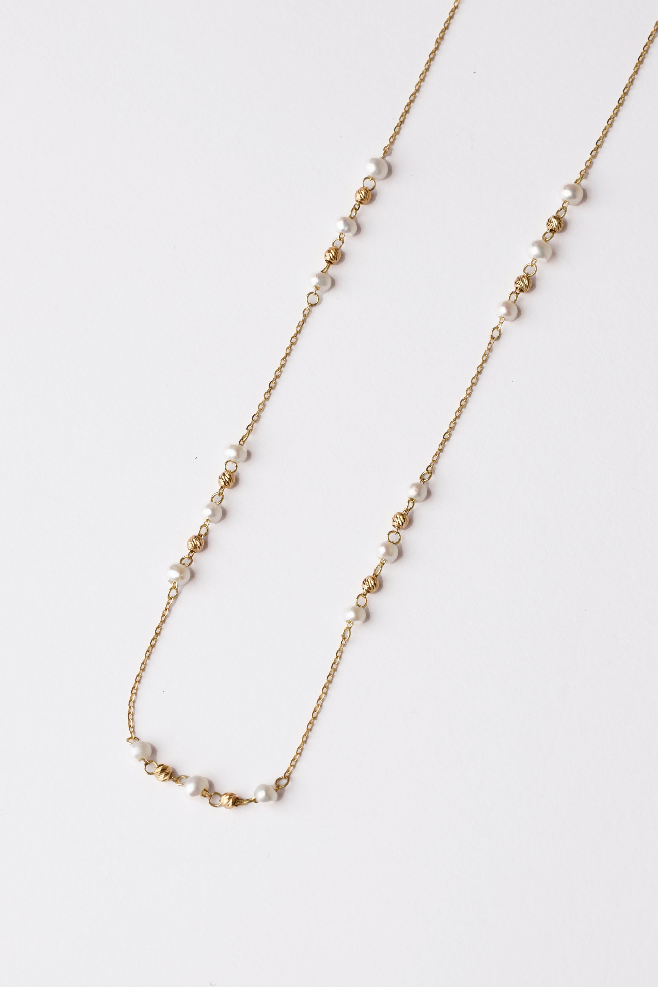 Mini Multi Pearl Station Necklace