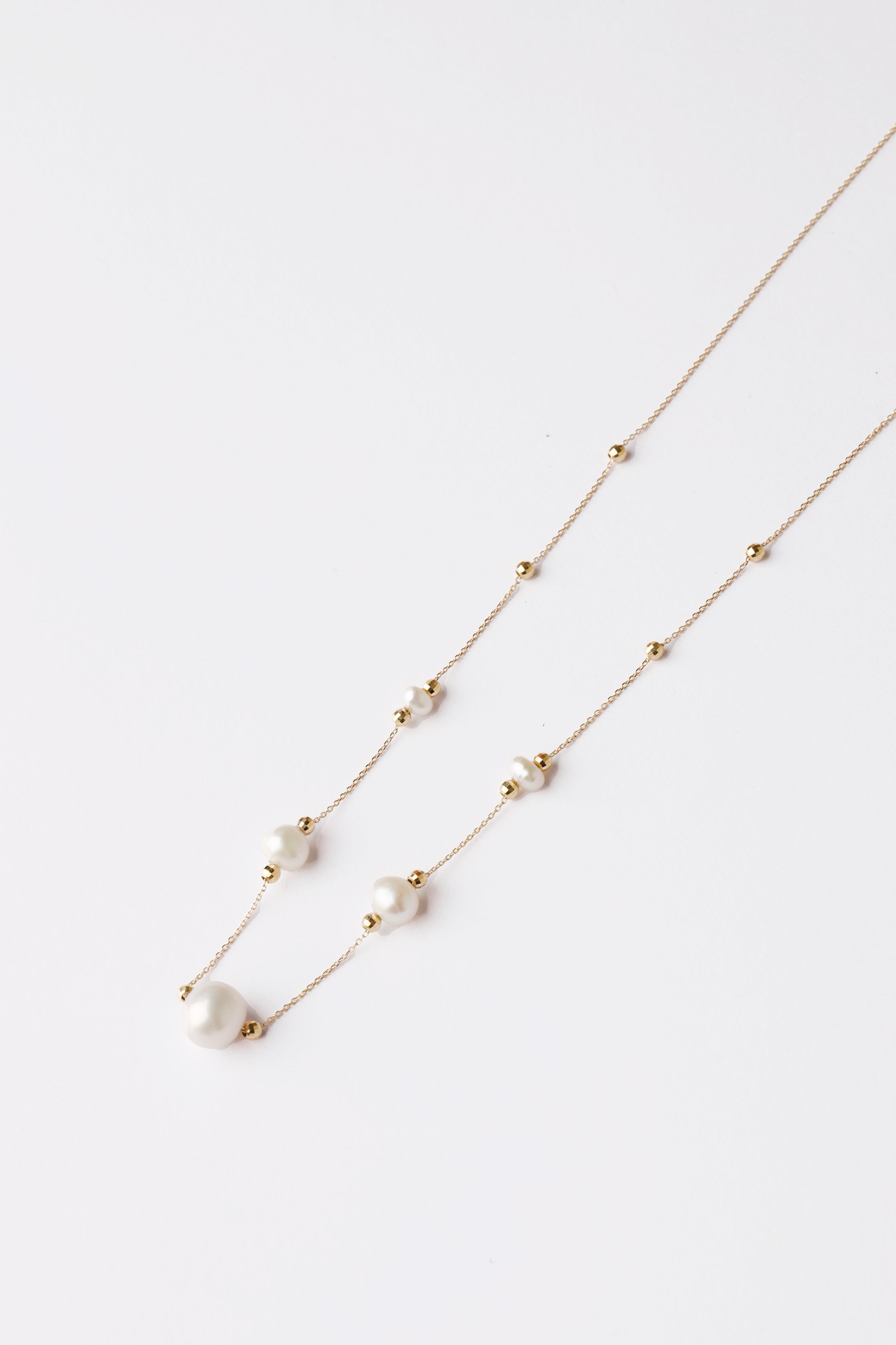 Multi Pearl Station Necklace