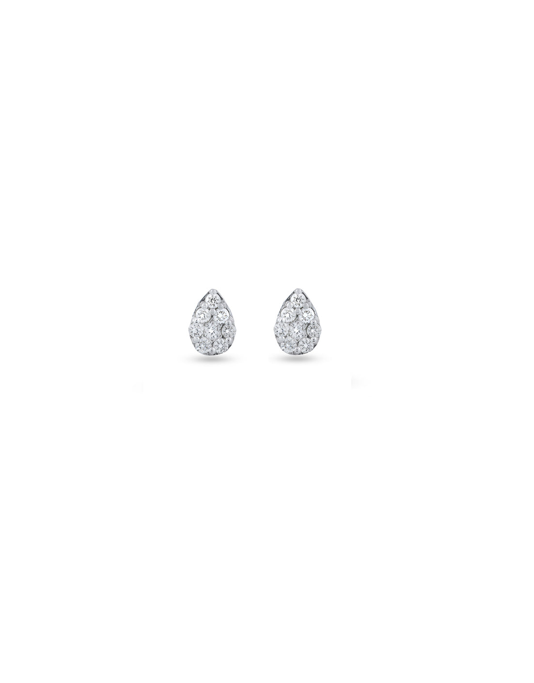 Small Pear Shape Illusion Diamond Earrings