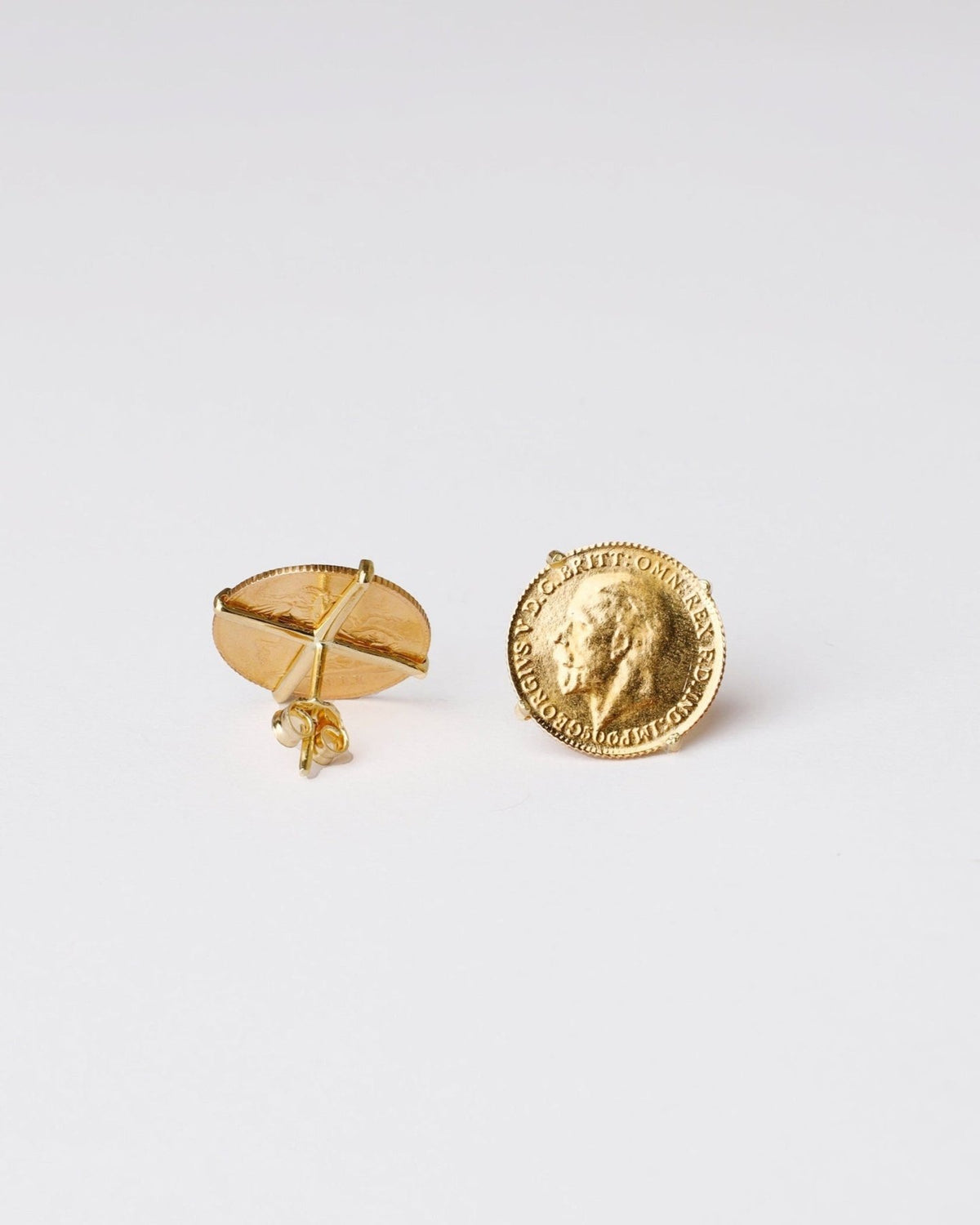 4 Prongs Lira Earring - Aurel Gold