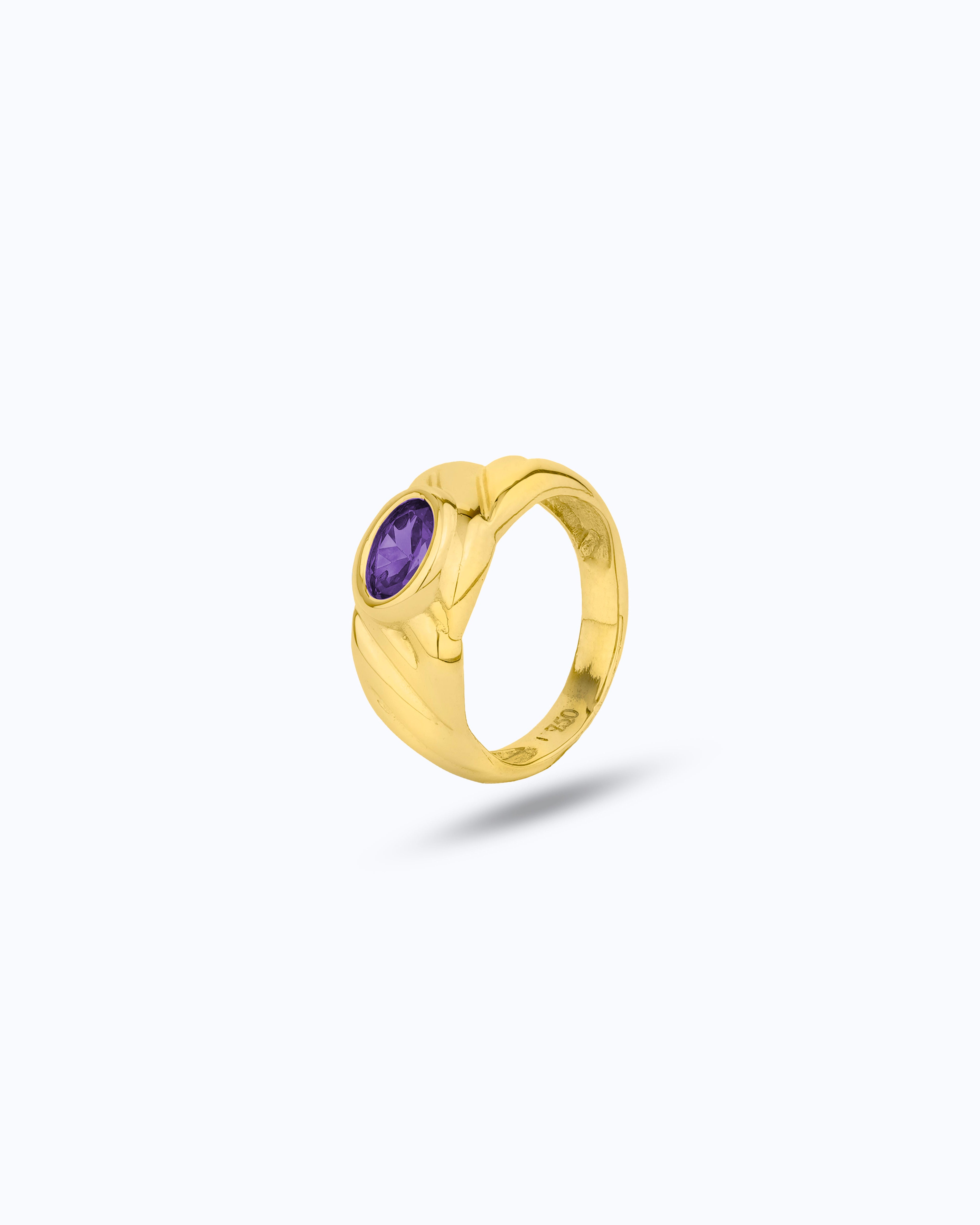 Eternal Oval Ring - Amethyst