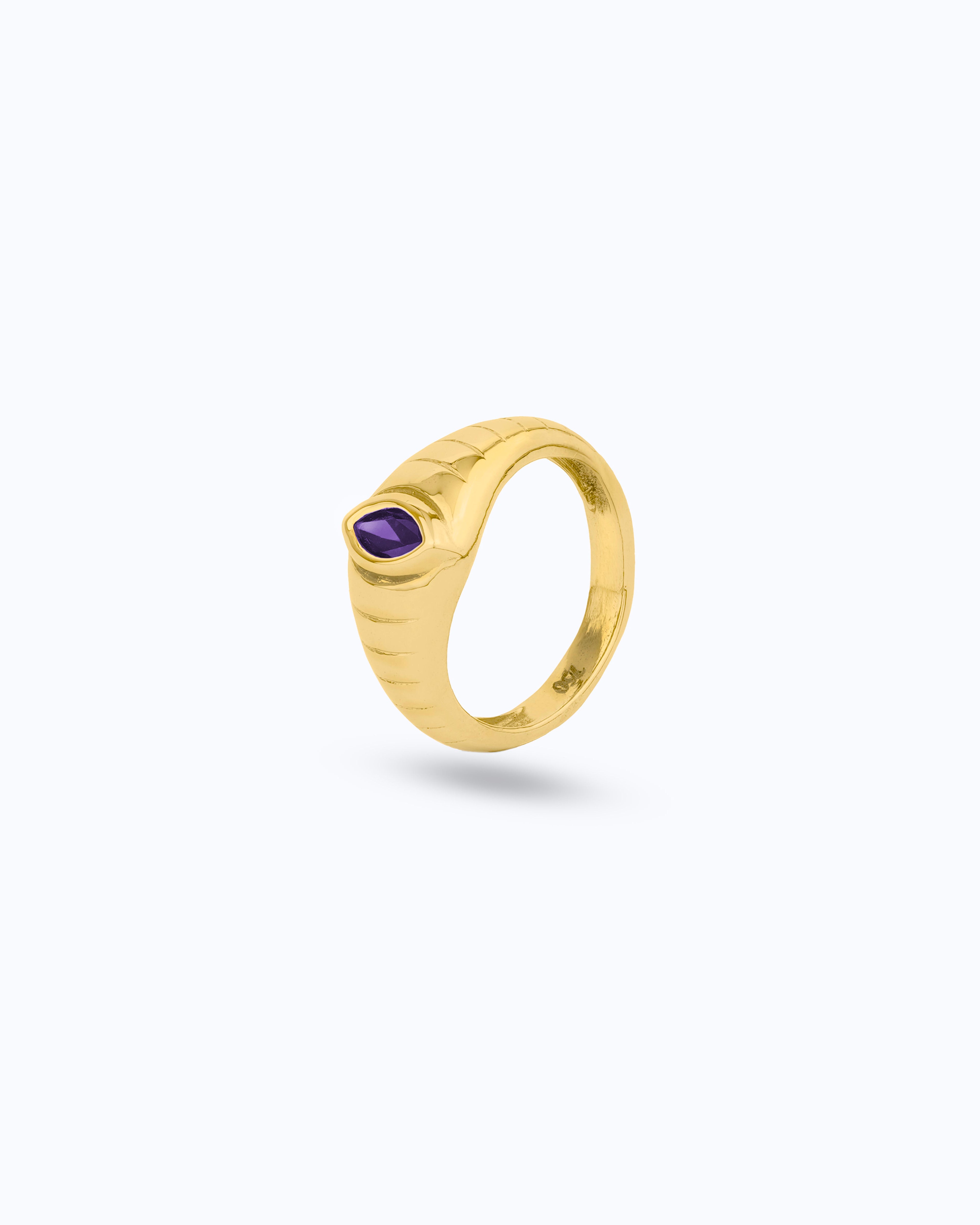 Radiant Marquise Ring - Amethyst