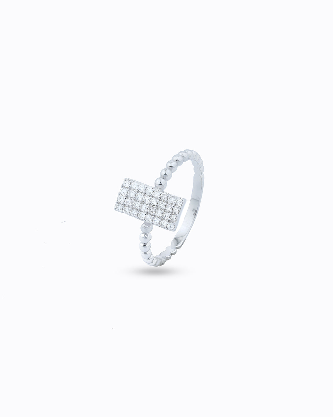 Rectangle Row Stackable Ring