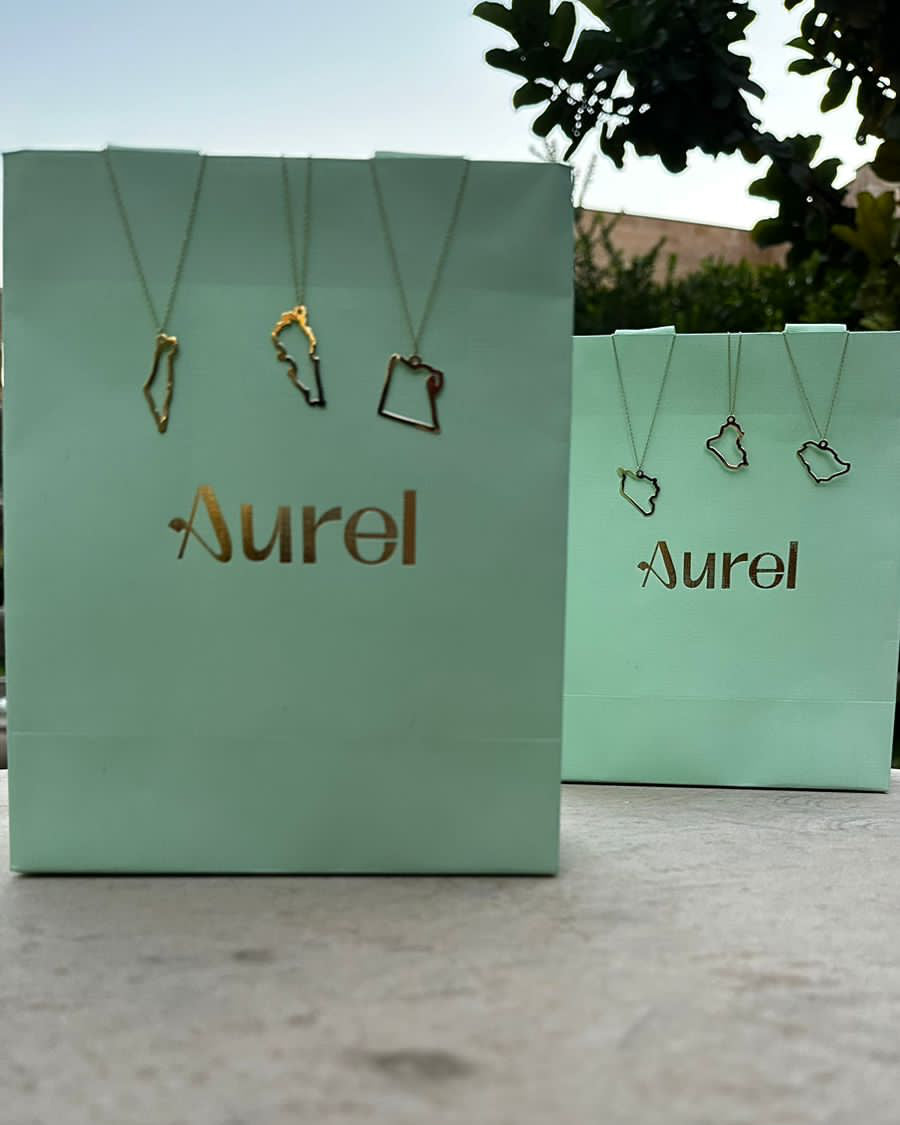 Palestine Map Necklace