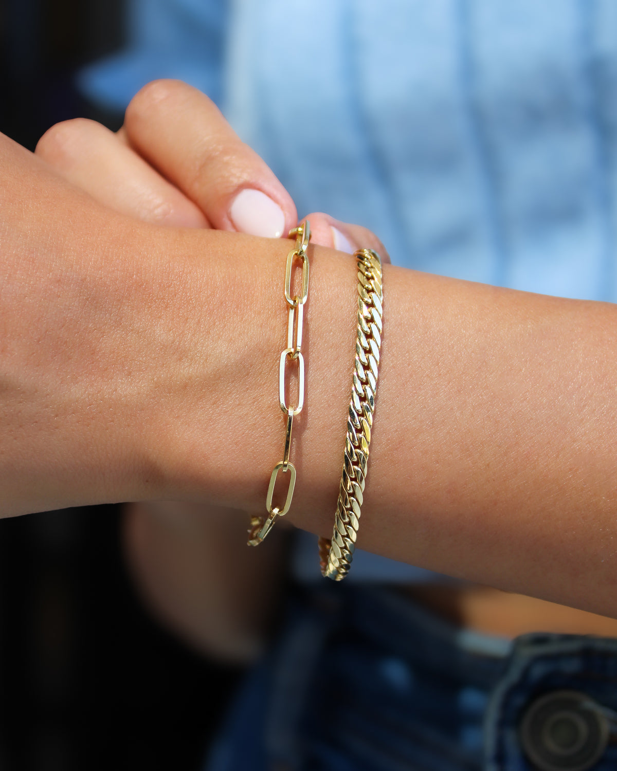 Bold Curb Snake Bracelet