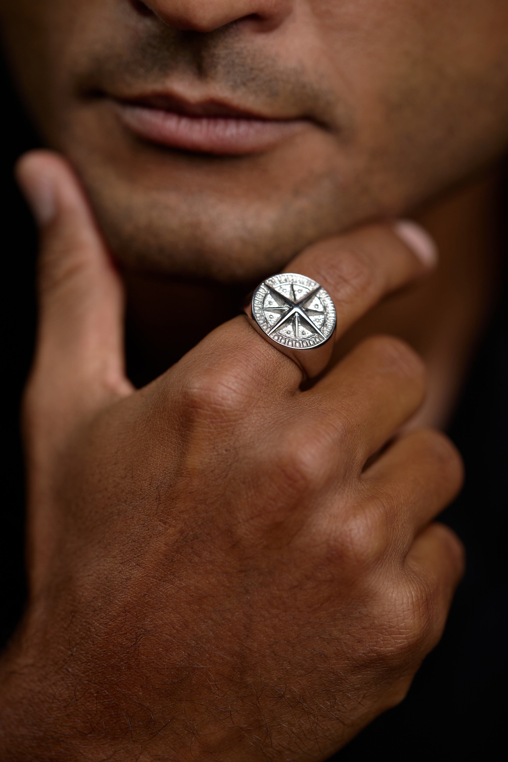 Compass Signet Ring