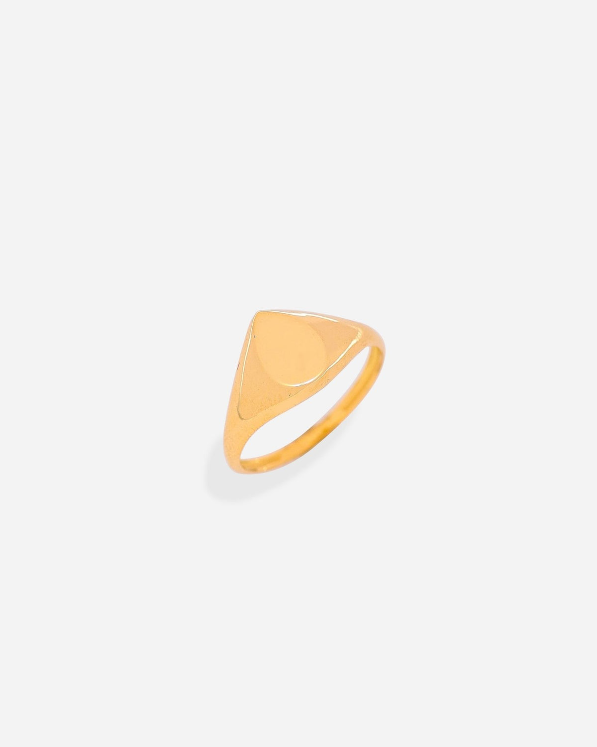 Aqua Drop Pinky Signet Ring - Aurel Gold
