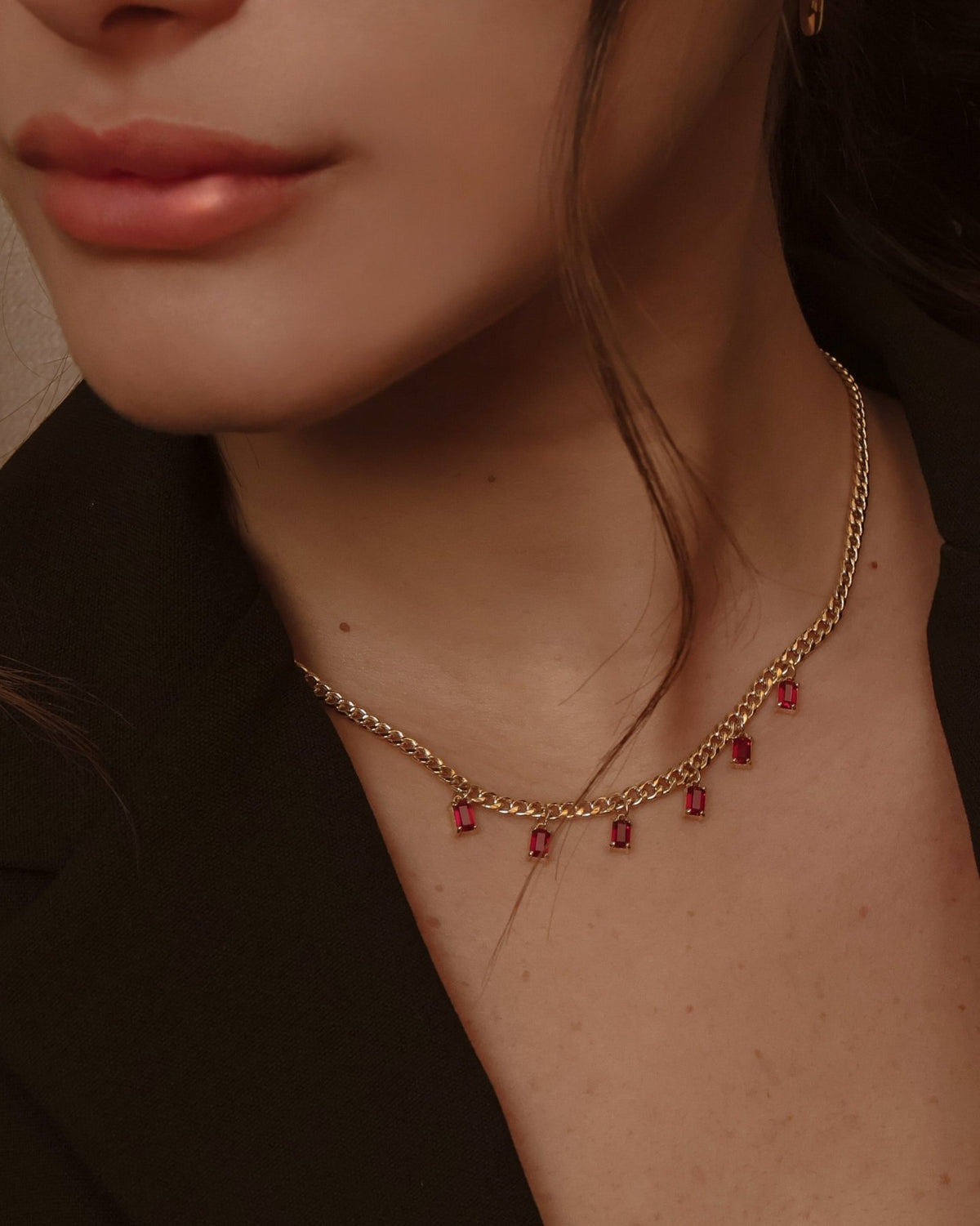 Baguette Necklace - Aurel Gold