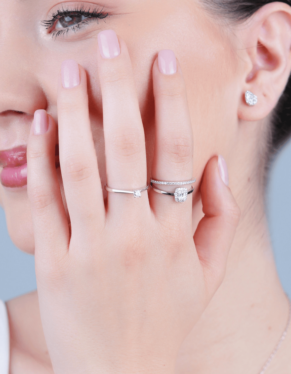 Baguette Pavé Diamond Ring - Aurel Gold