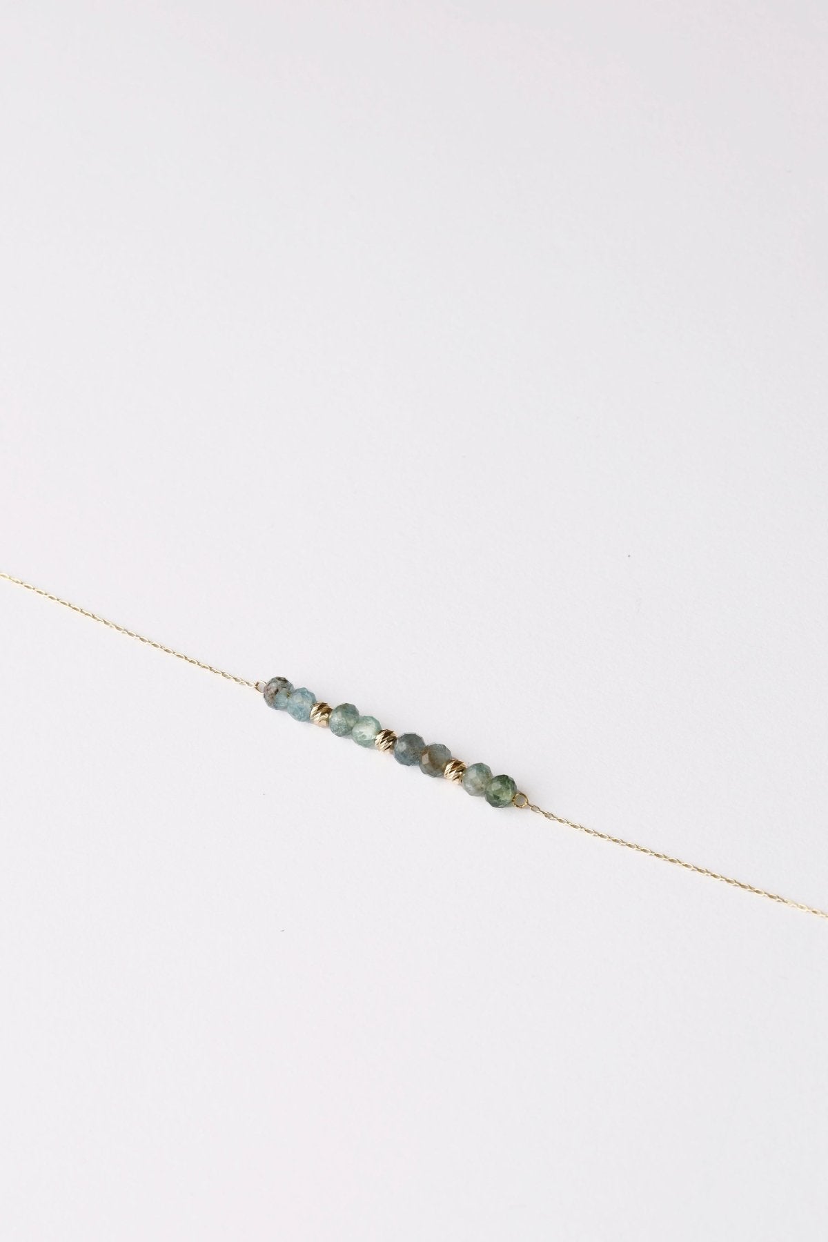 Blue Beaded Bracelet - Aurel Gold