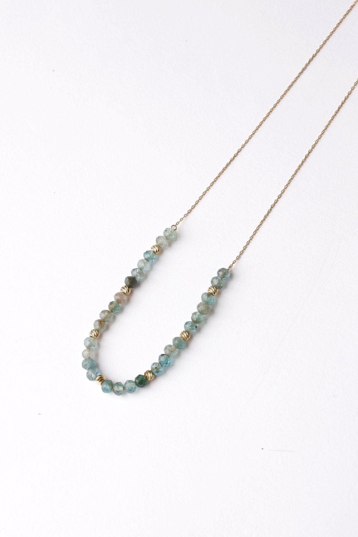 Blue Beaded Necklace - Aurel Gold