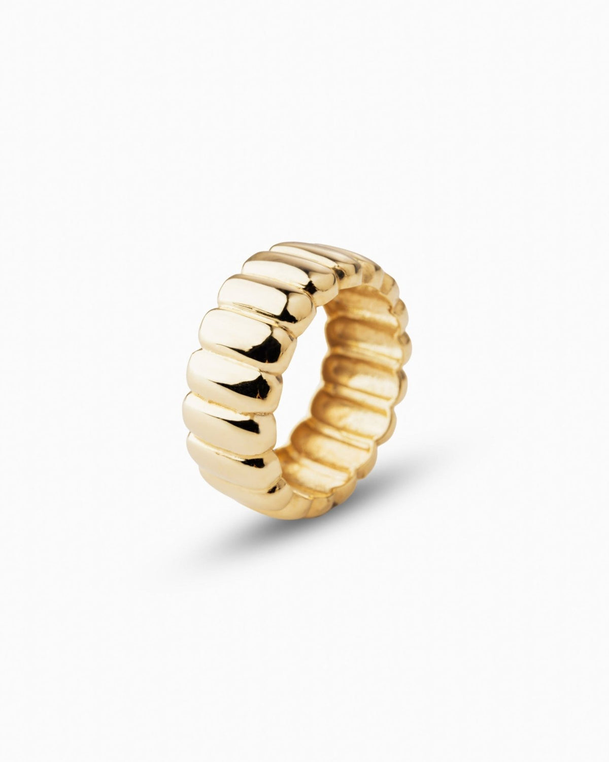 Charlotte Ring White - Thick - Aurel Gold