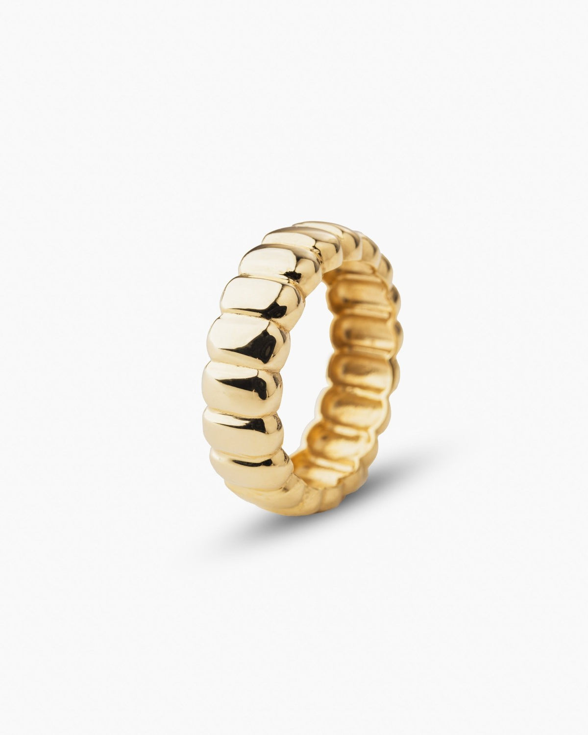 Charlotte Ring White - Thin - Aurel Gold