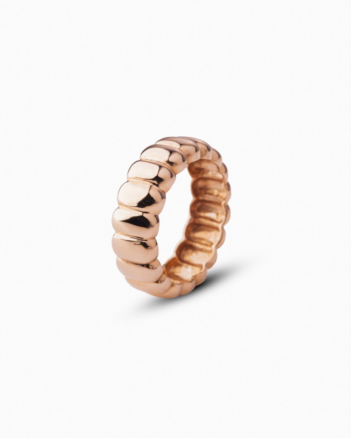 Charlotte Ring White - Thin - Aurel Gold