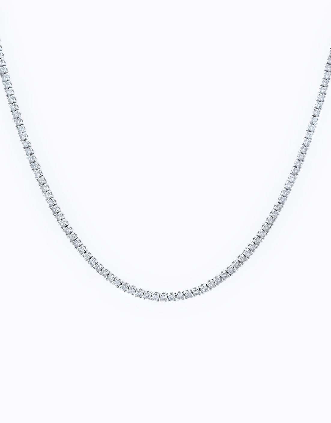 Classic Diamond Tennis Necklace - Aurel Gold