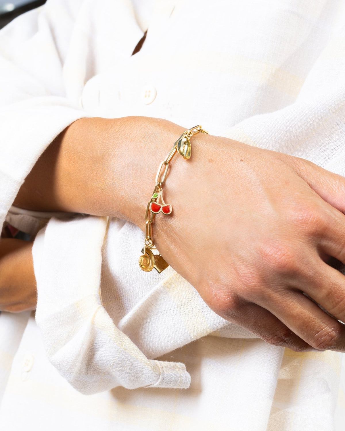 Cowrie Shell Charm - Aurel Gold