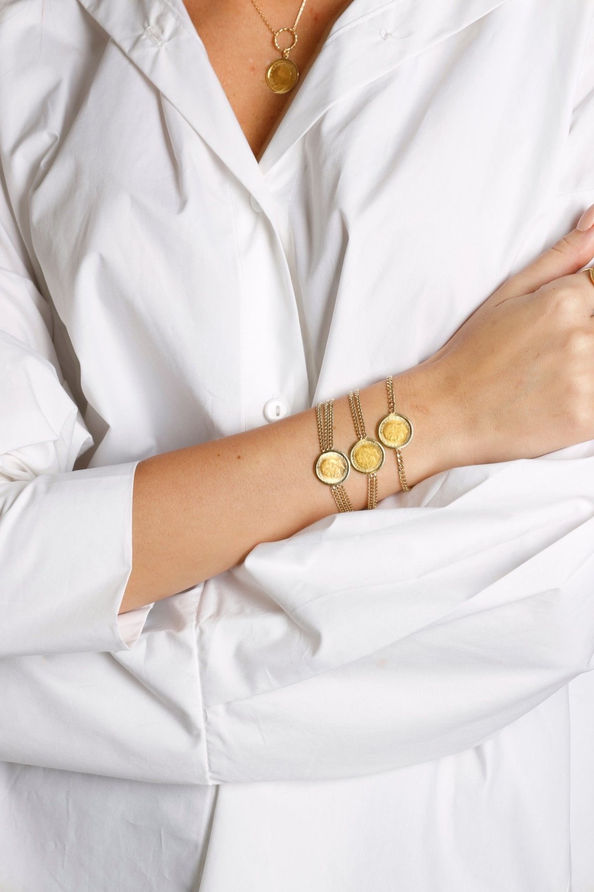 Curb Chain Lira Bracelet - Aurel Gold